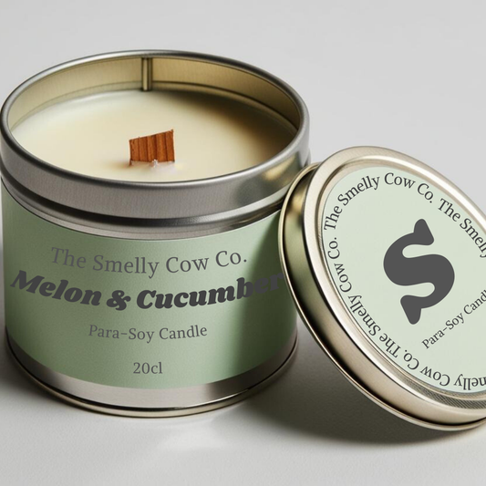 Melon & cucumber wood wick candle