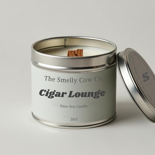 Cigar lounge wood wick candle